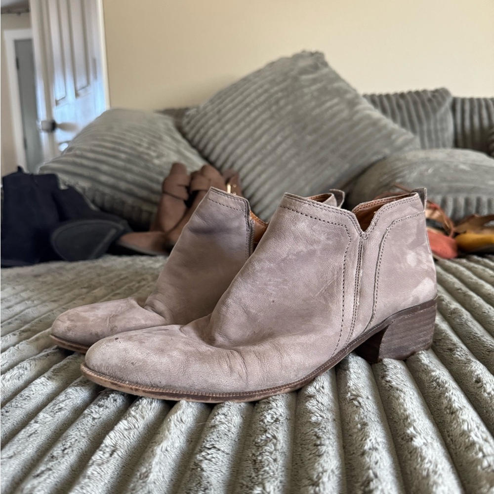 Franco Sarto Taupe Ankle Booties